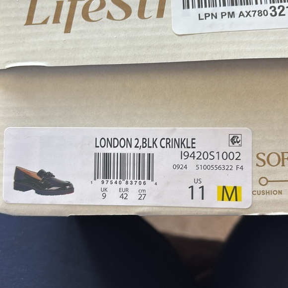 LifeStride Womens London 2 Loafers Black Patent 11 M - Picture 2 of 6